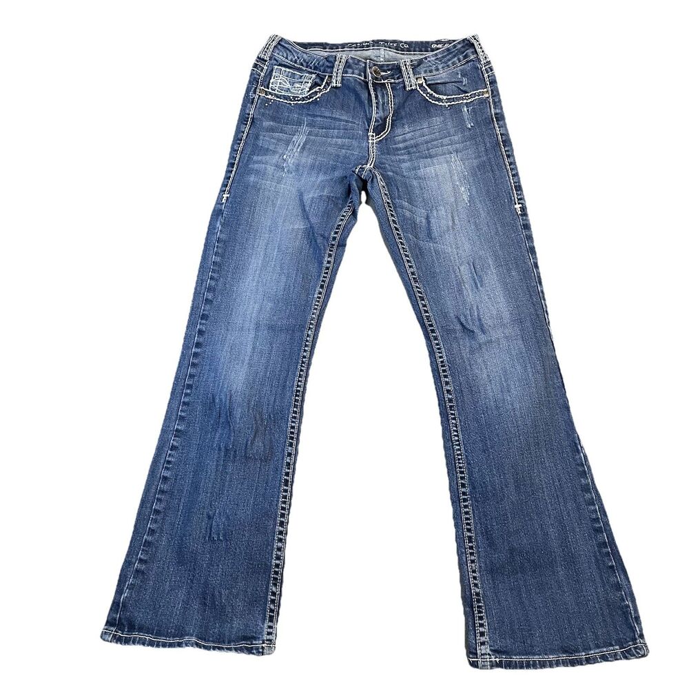 Cowgirl Tuff Co Jeans Womens Size 32X33 DJMJ Crystal Western Festival Boho